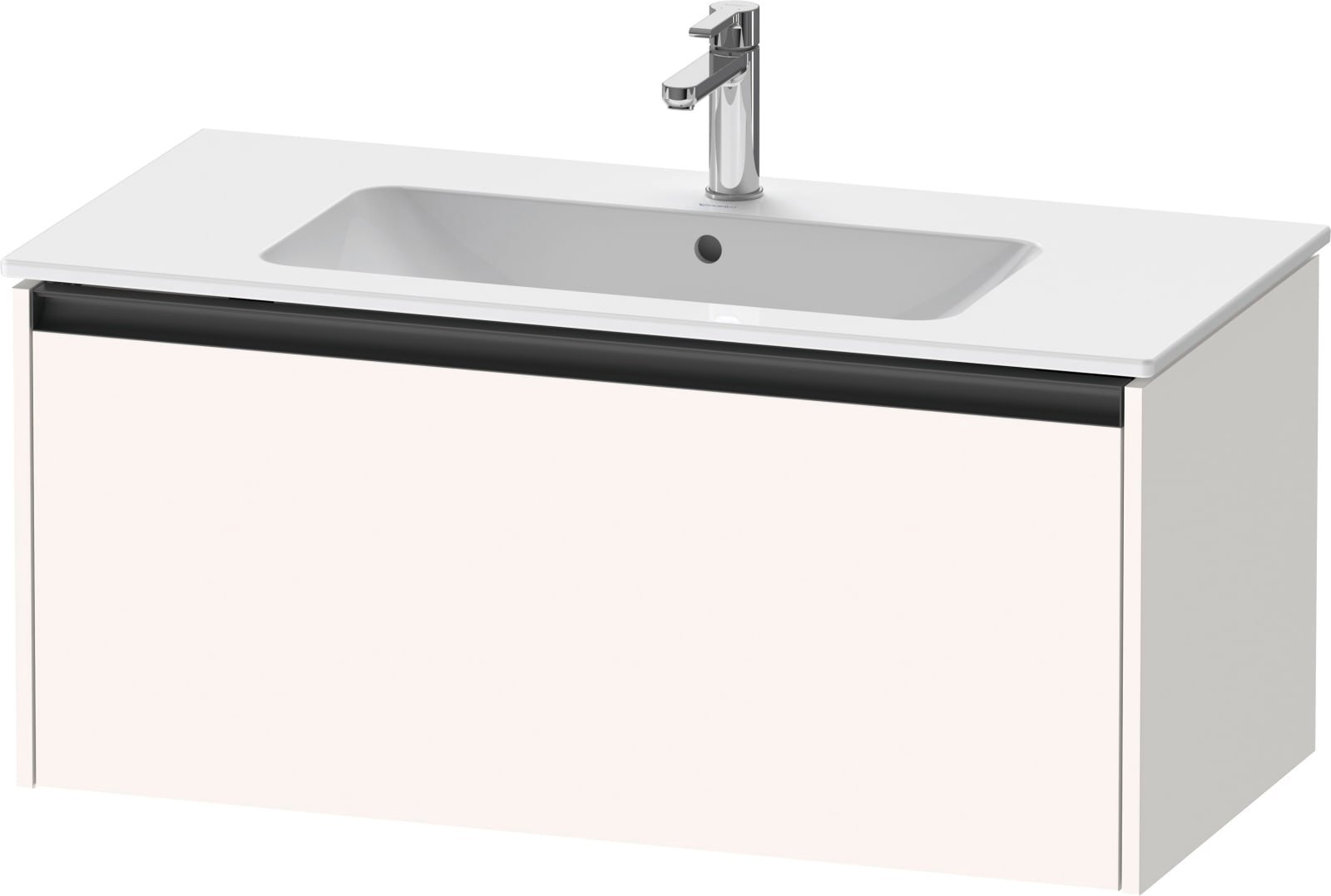 Duravit Ketho.2 Wastafelonderbouw hangend, Wit Supermat, rechthoekig, aantal grote lades: 1 – K25064084840000