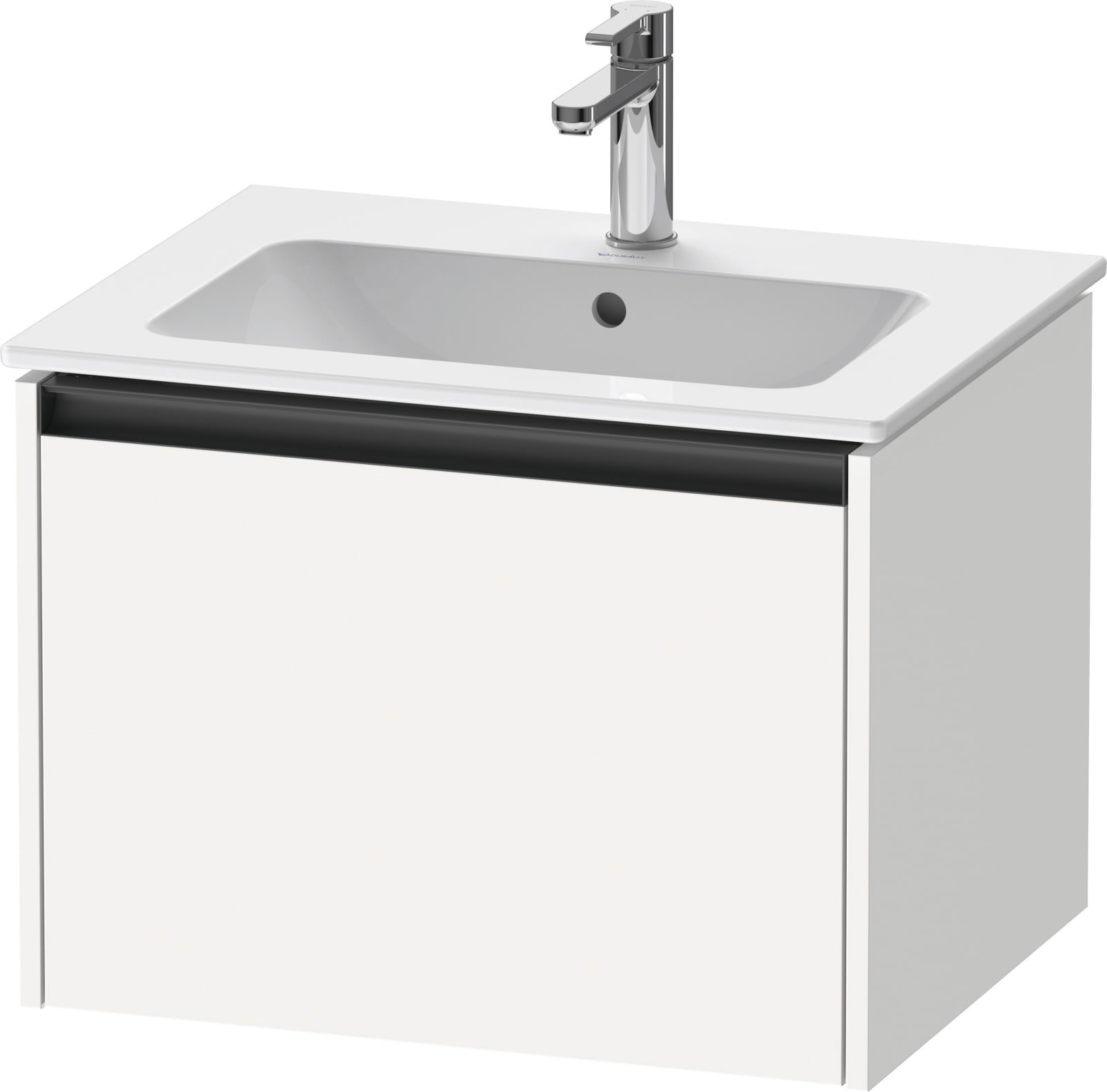 Duravit Ketho.2 Wastafelonderbouw hangend, Wit Mat, rechthoekig, aantal grote lades: 1 – K25062018180000