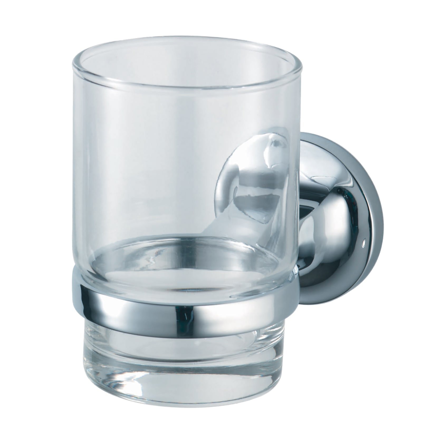 Haceka Aspen enkele bekerhouder glas chroom