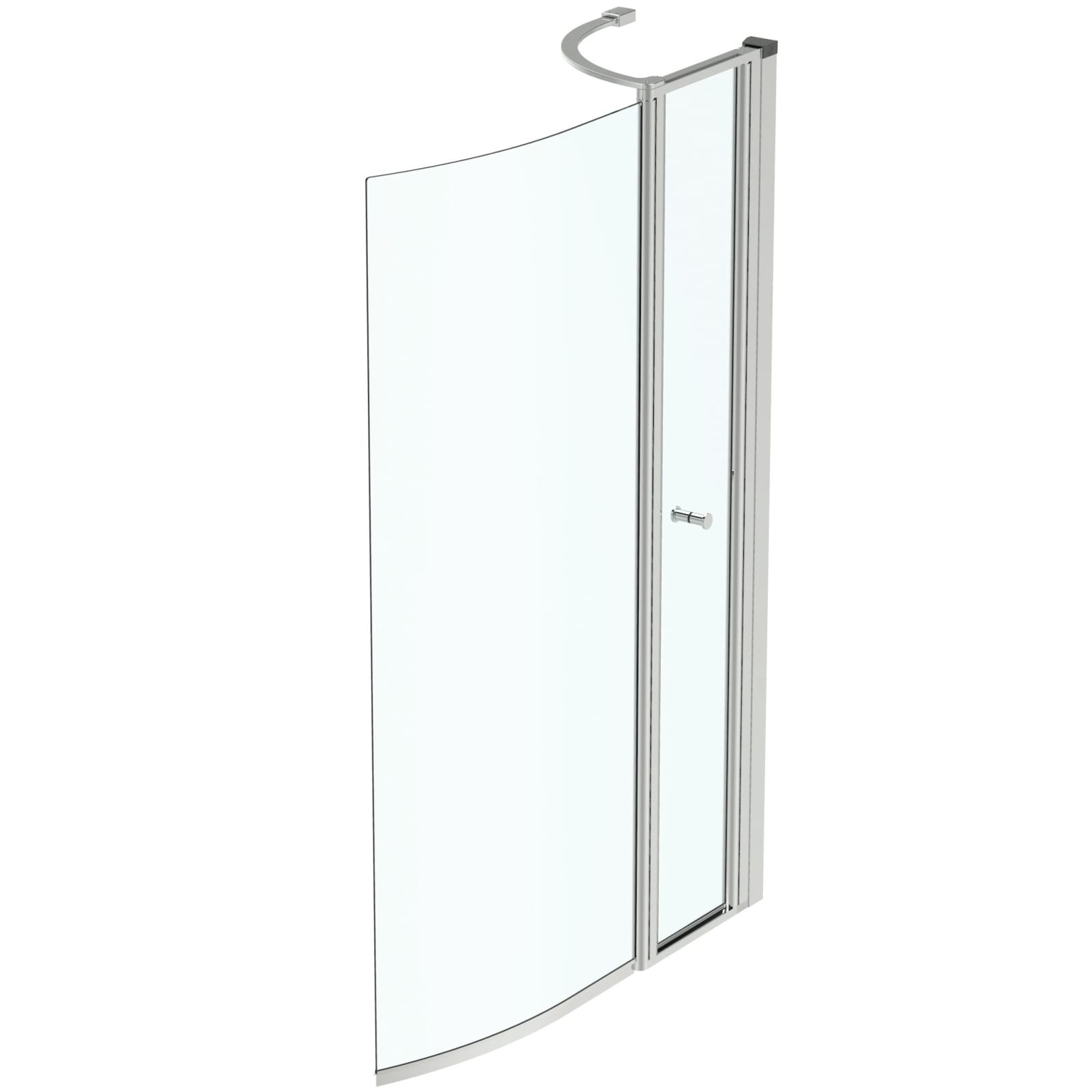 CONNECT AIR | BADSCHERM 890X290X1420 MM GLANZEND ZILVER
