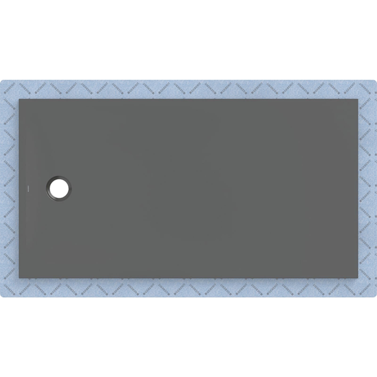 Geberit CleanFloor30 geïntegreerd 170x90cm afdichtingsvlies Grafiet