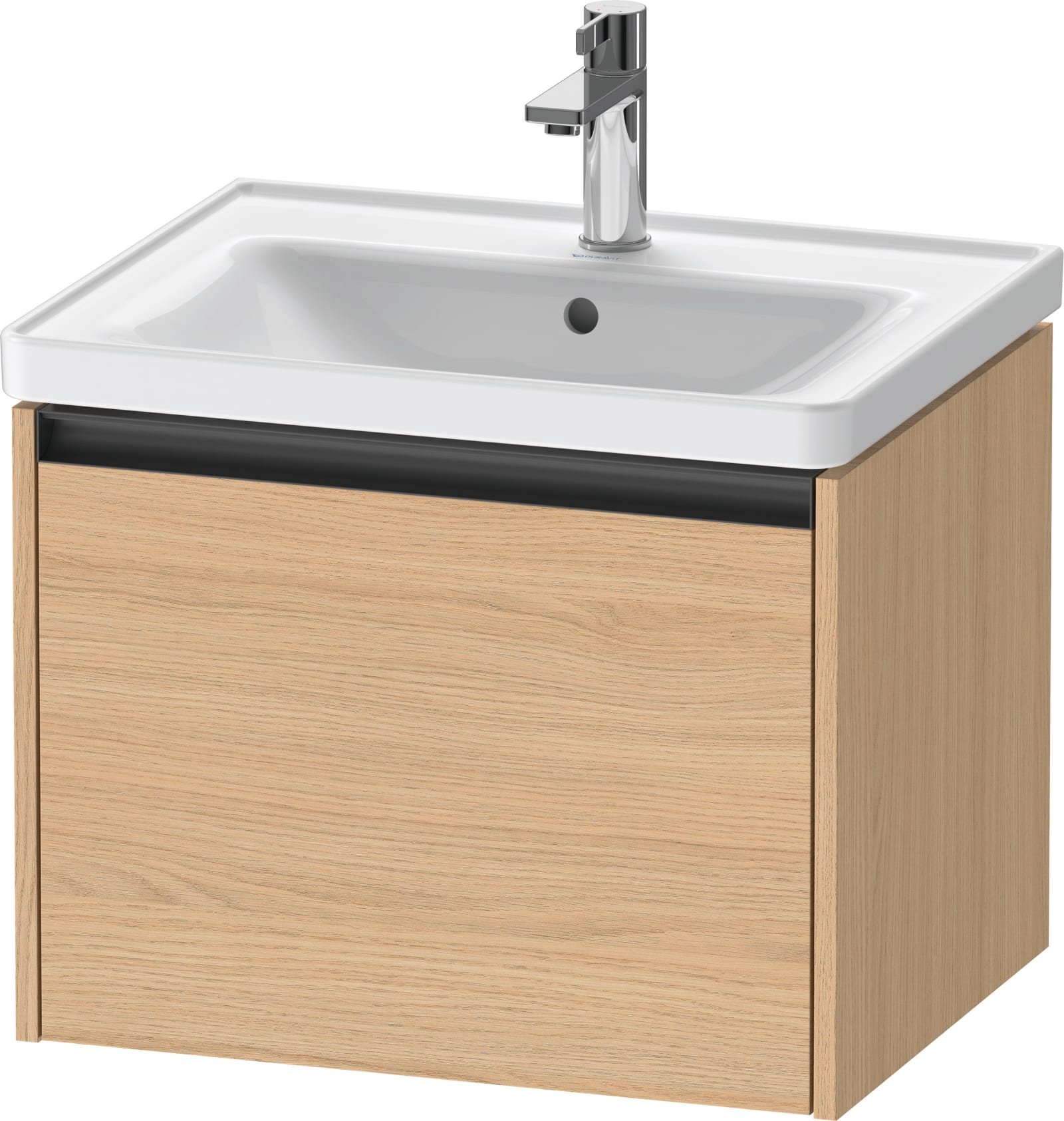 Duravit Ketho.2 Wastafelonderbouw hangend, Natuur eiken Mat, rechthoekig, aantal grote lades: 1 – K25081030300000