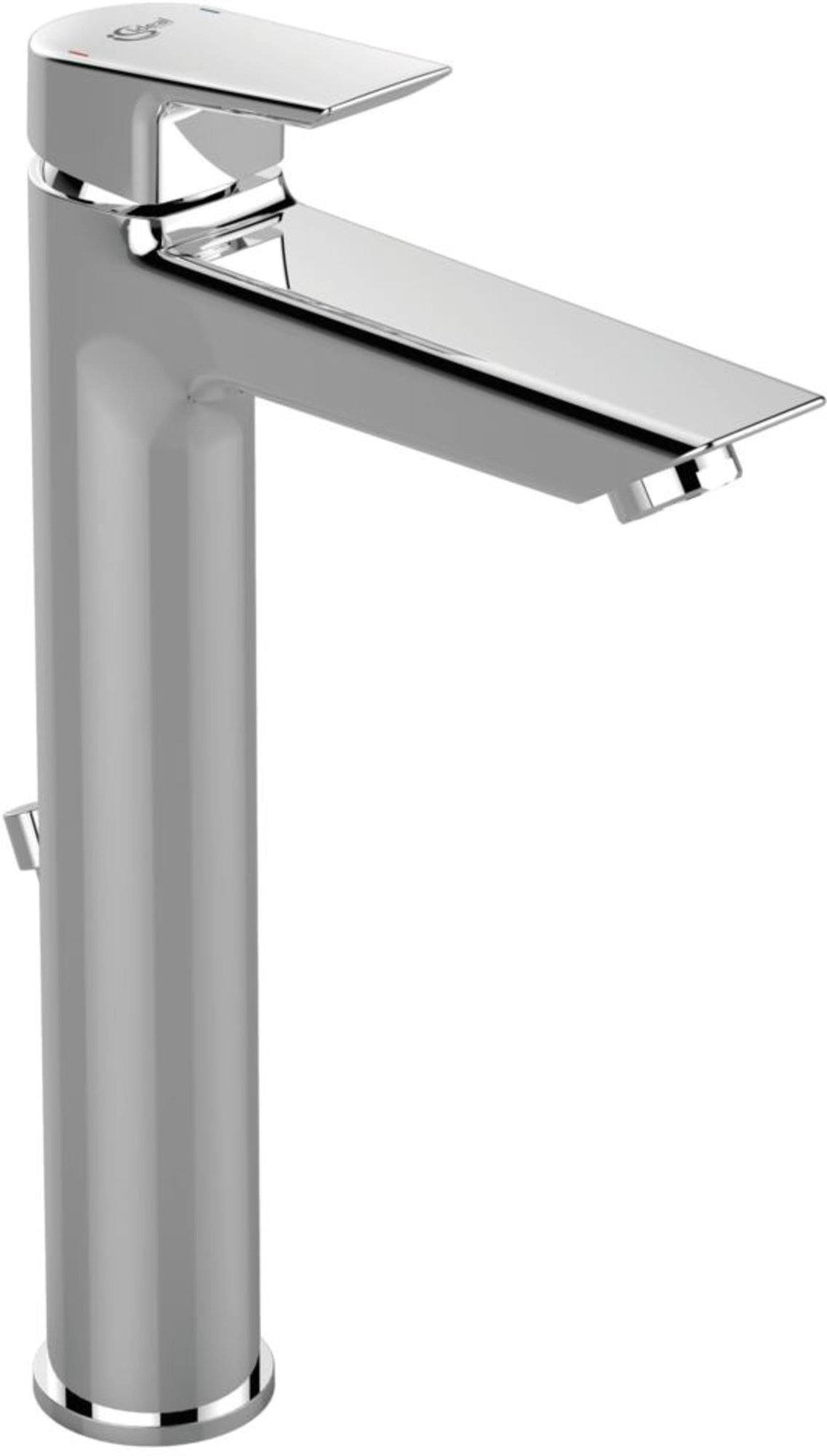Ideal Standard Tesi wastafelkraan, eengreeps, waste, vast, 301mm hoogte, 140mm voorsprong, chroom-look