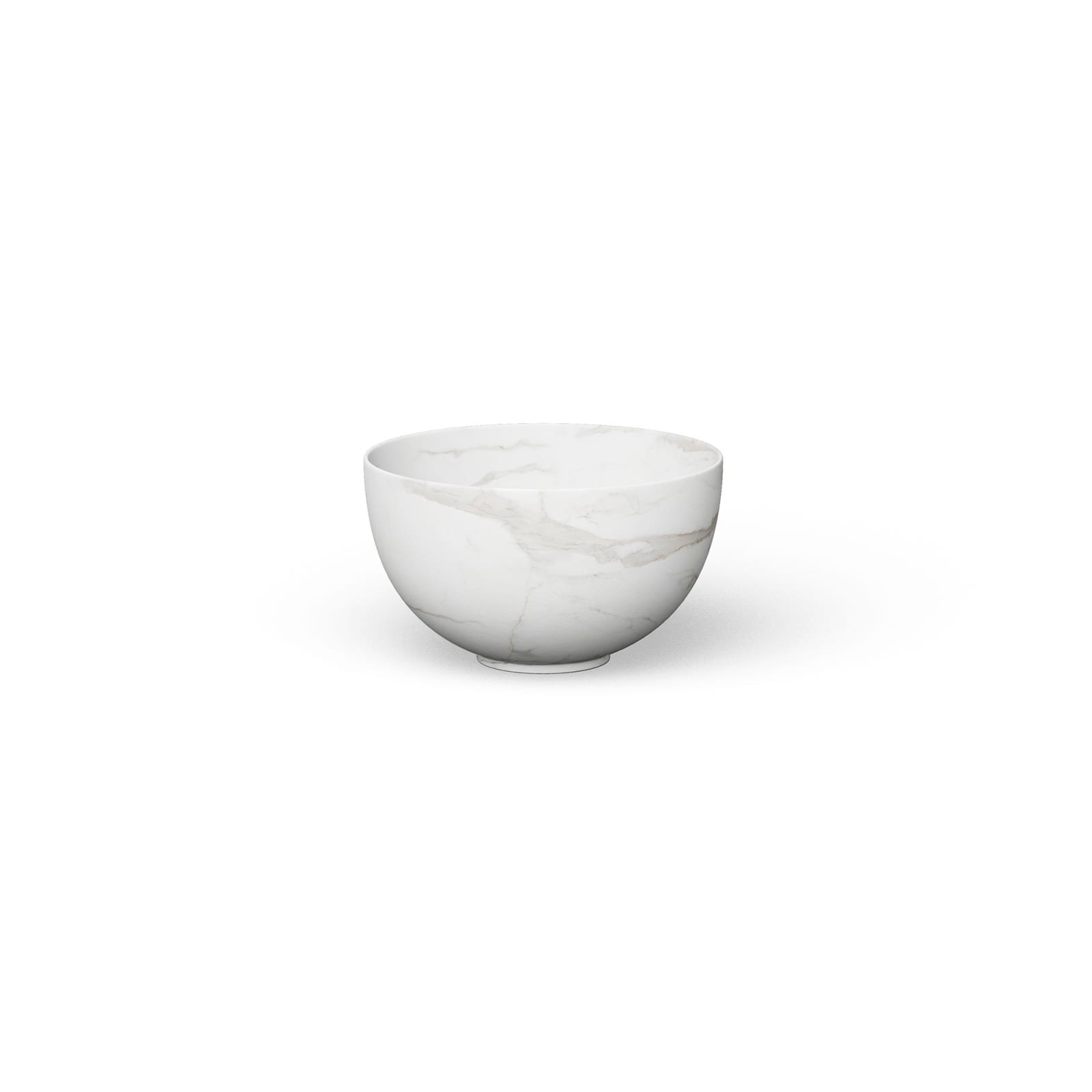 Looox waskom Ceramic Raw Small, diameter 23 cm, kleur calacatta