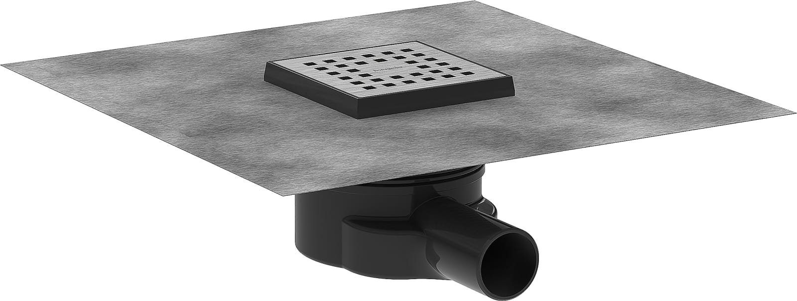 Hansgrohe RainDrain Point compl.set puntafvoer 100/100 Brushed Stainless Steel
