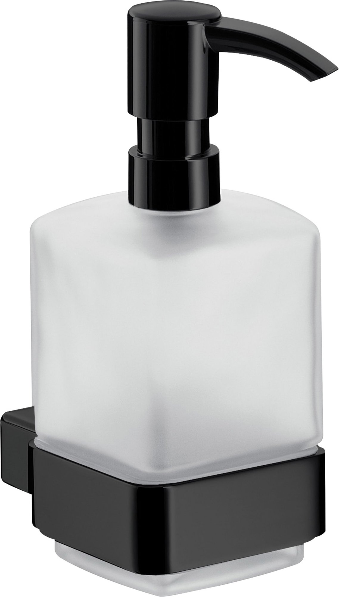 Emco Loft zeepdispenser wandmodel glas gesatineerd mat zwart