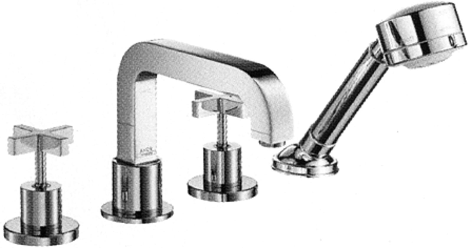 Hansgrohe Axor Citterio badmengkraan, badrand / tegelrandmontage, tweegreeps, chroom