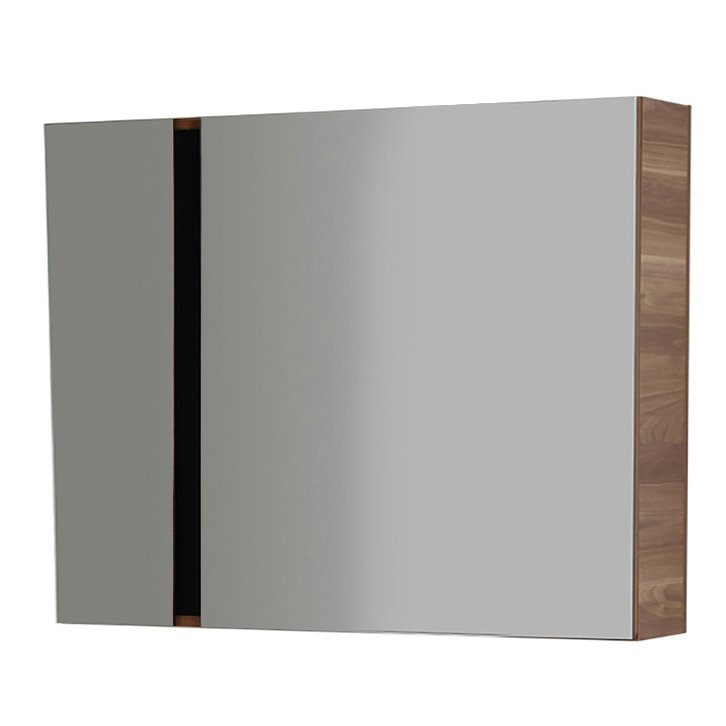 VERTI 100 SPIEGELKAST OKKERNOOT-ZWART 98X80X17CM