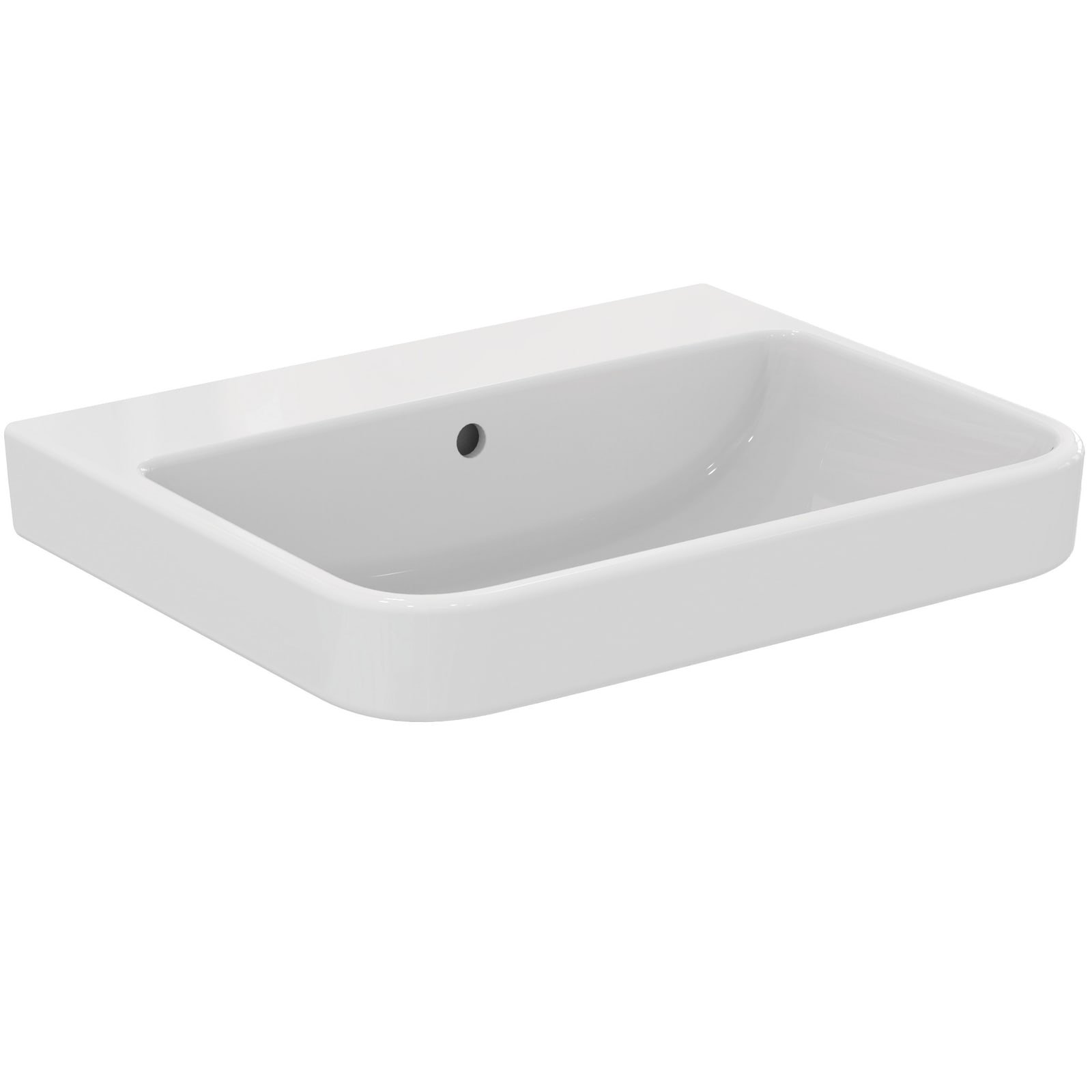 I.LIFE B | WASTAFEL 600X480X180 MM GL WIT, ZONDER KRAANG, MET OL | SG