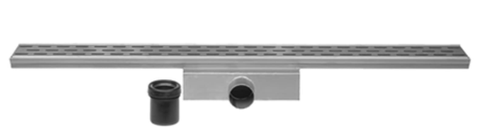 Easy Drain Compact douchegoot, LxB= 800x60mm, rechthoekig met RVS rooster, schuifeind horizontaal 50mm met sifon, RVS