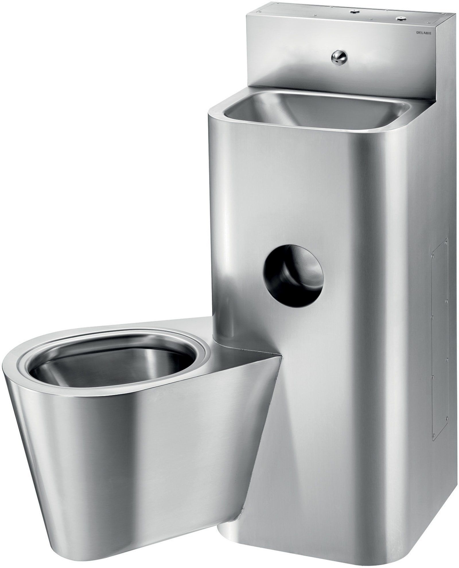 Combi KOMPACT wast. hangWC links RVS 304 mat