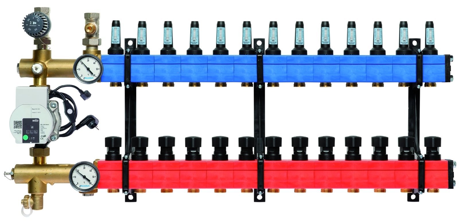 Nathan Komfort SBK verdeler type 4801 E-pomp boven aansluiting, 10 tot 145 l/u, 13-groeps