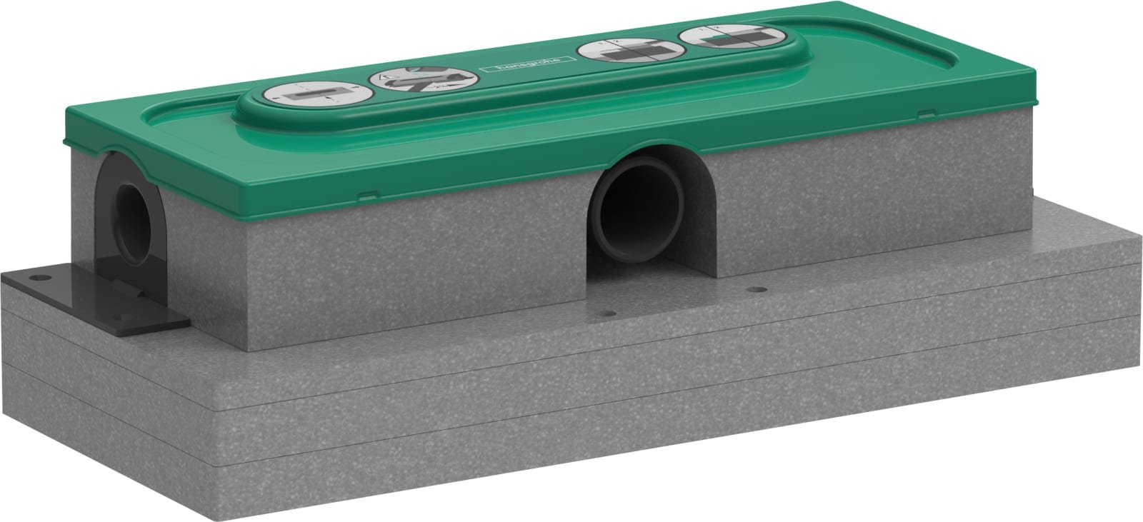 Hansgrohe uBox Universal inbouwdeel voor rechte afvoeren, vlakke installatie