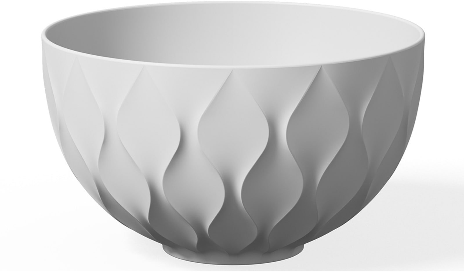 Ceramic Waves Round Small 23cm matt white