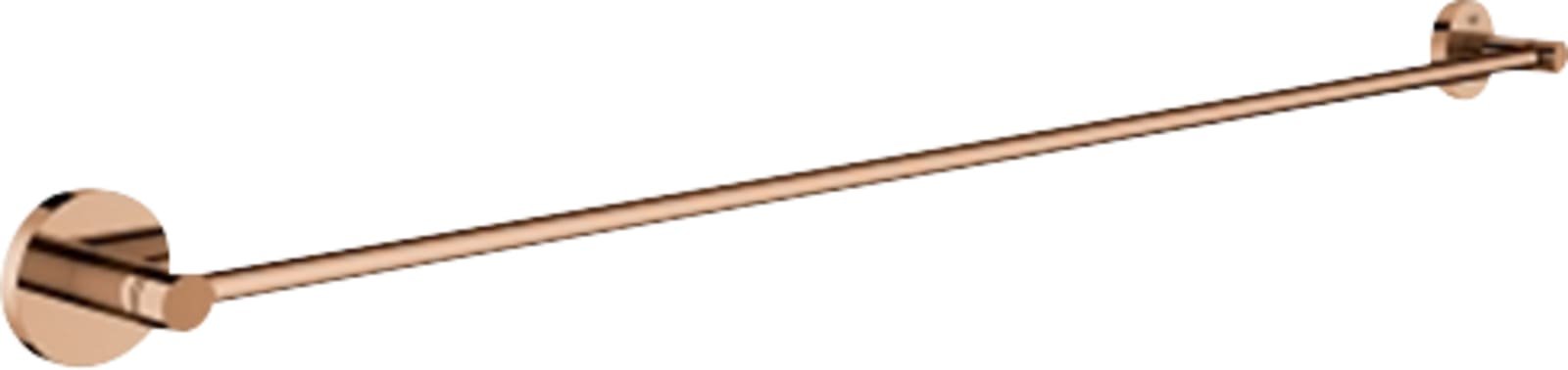 Grohe Essentials, Handdoekhouder, rond, wand, 1x stang, 2-gats, 800mm functioneel, warm sunset