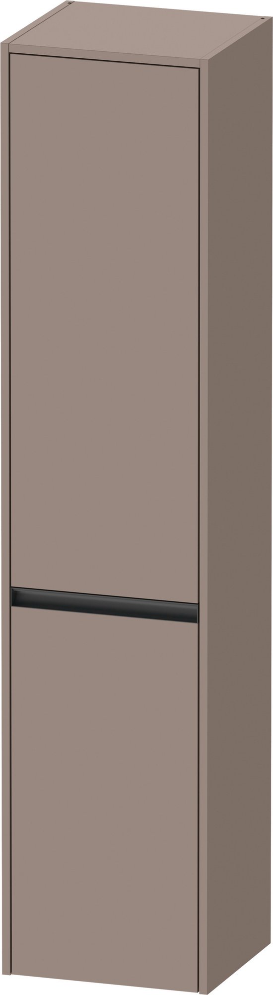 Duravit Ketho.2 Hoge kast, Basalt Mat, vierkant, aantal deuren: 2, tip-on technologie – K21329L43430000