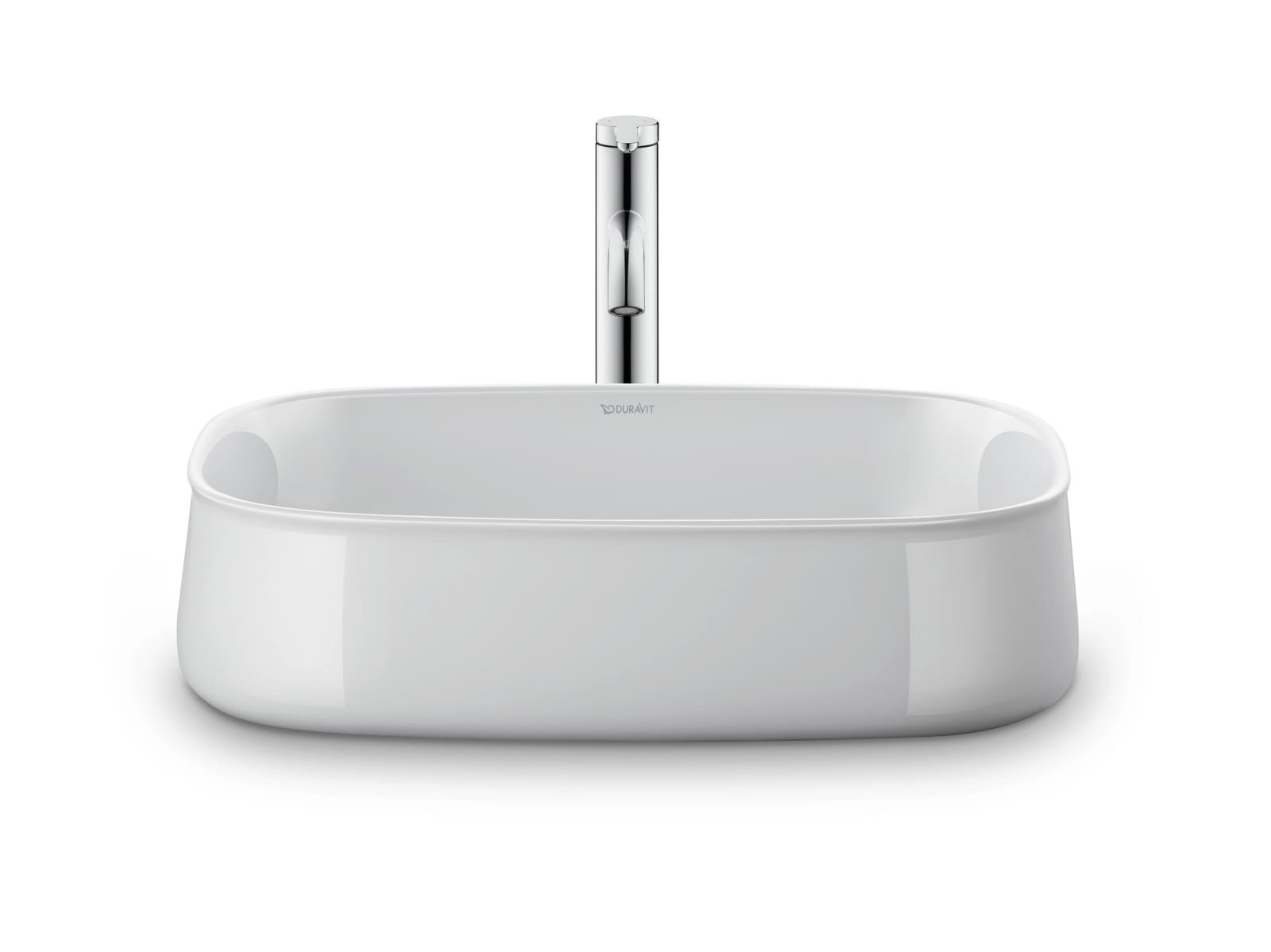 Duravit Zencha Opzetwastafel 550 mm Wit Hoogglans, aantal kraangaten per wasplaats: 0, geslepen – 2373550079