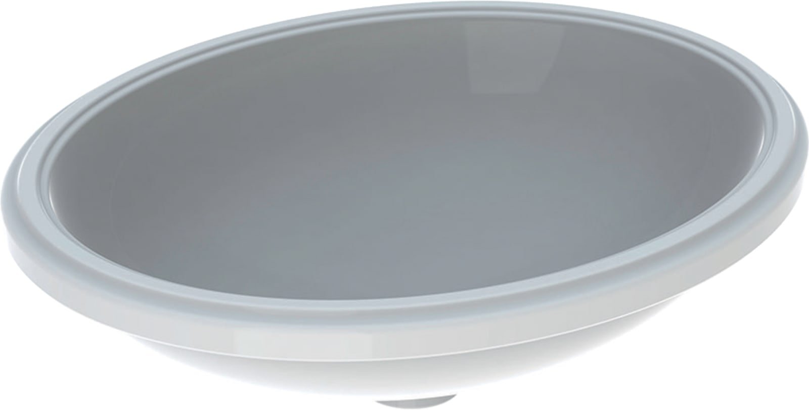 Geberit VariForm, Wastafel, ovaal, onderbouw, 1x waskom, keramiek, 560 x 460 x 181mm (BxDxH), wit