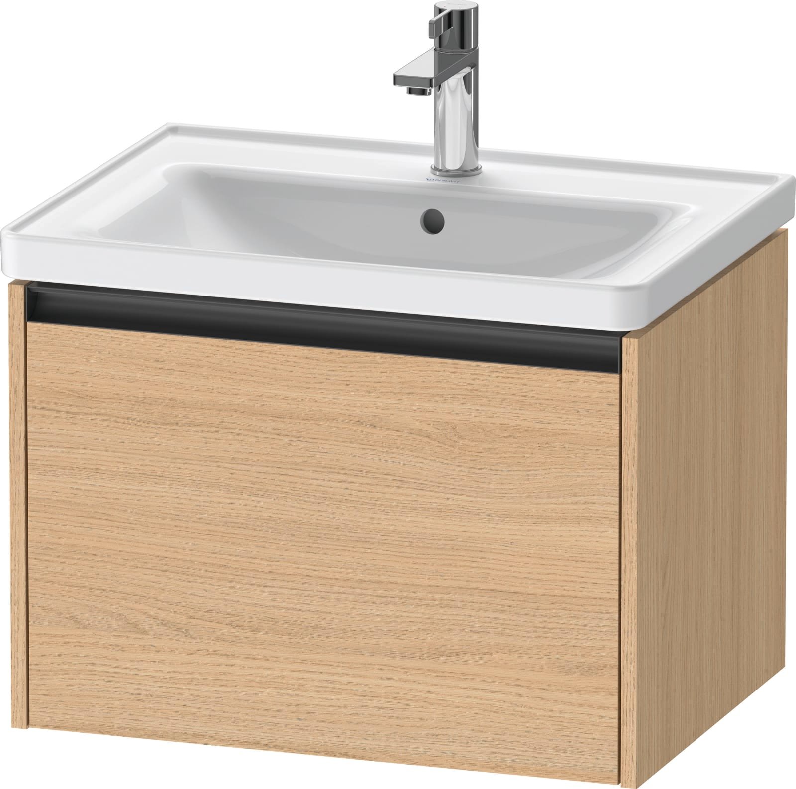 Duravit Ketho.2 Wastafelonderbouw hangend, Natuur eiken Mat, rechthoekig, aantal grote lades: 1 – K25082030300000