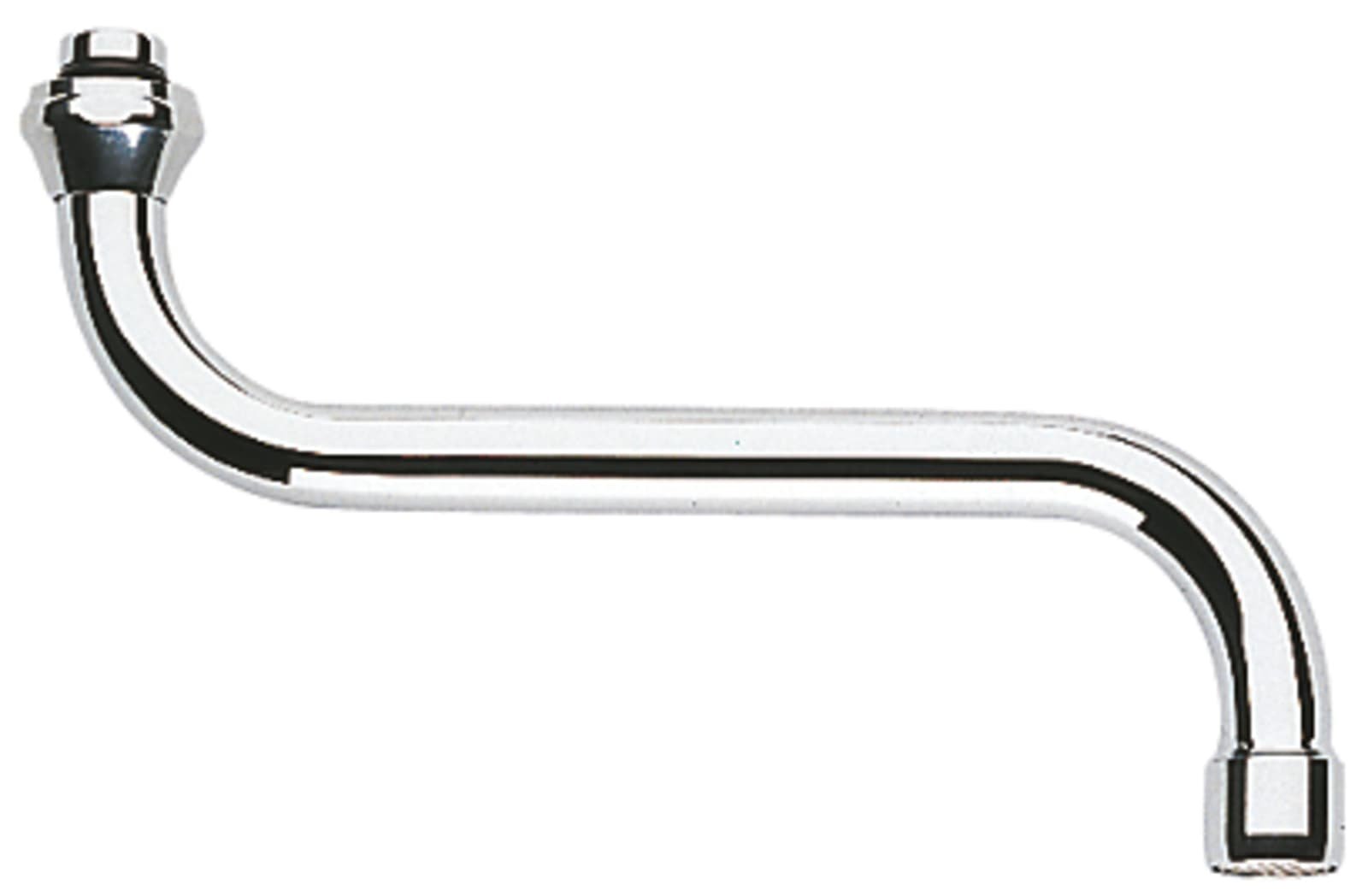Grohe, Buisuitloop sanitairkraan, met mousseur, G3/4", 114mm hoogte, 150mm voorsprong S-uitloop, draaibaar, chroom