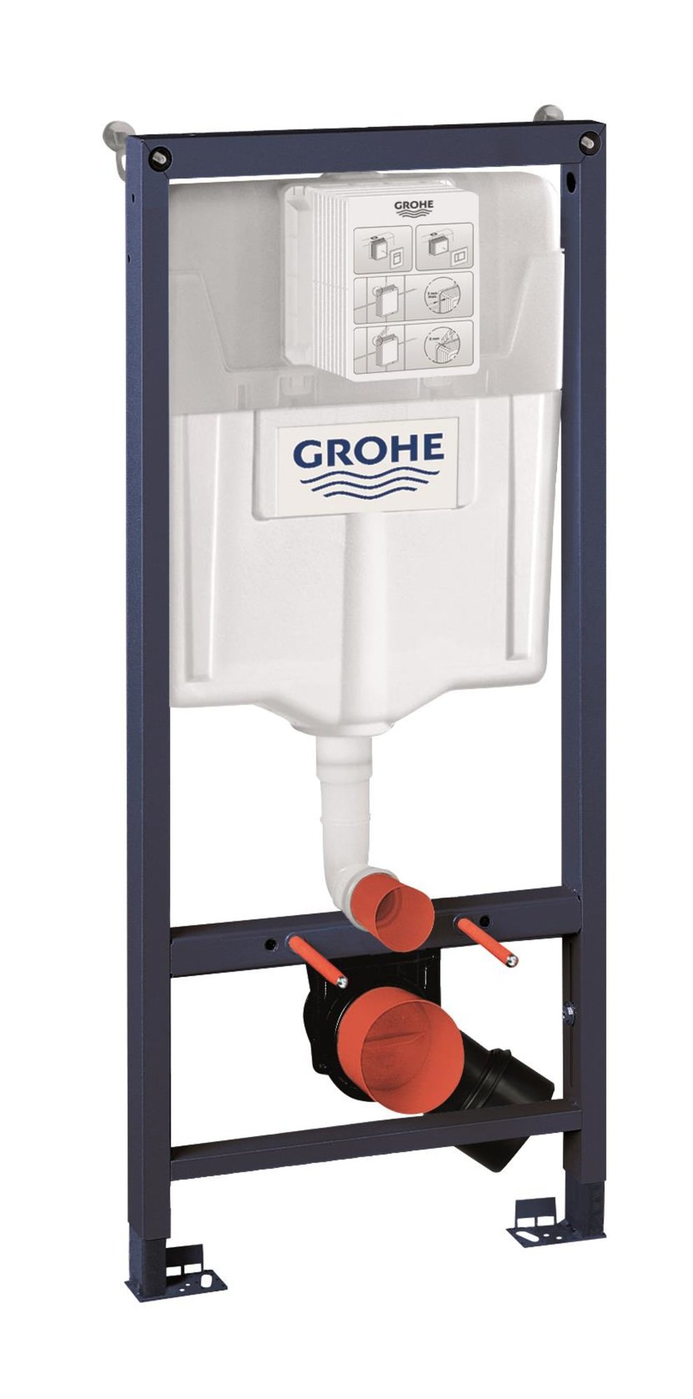 Grohe Rapid SL wc met wandbevestiging, zonder isolatiemateriaal