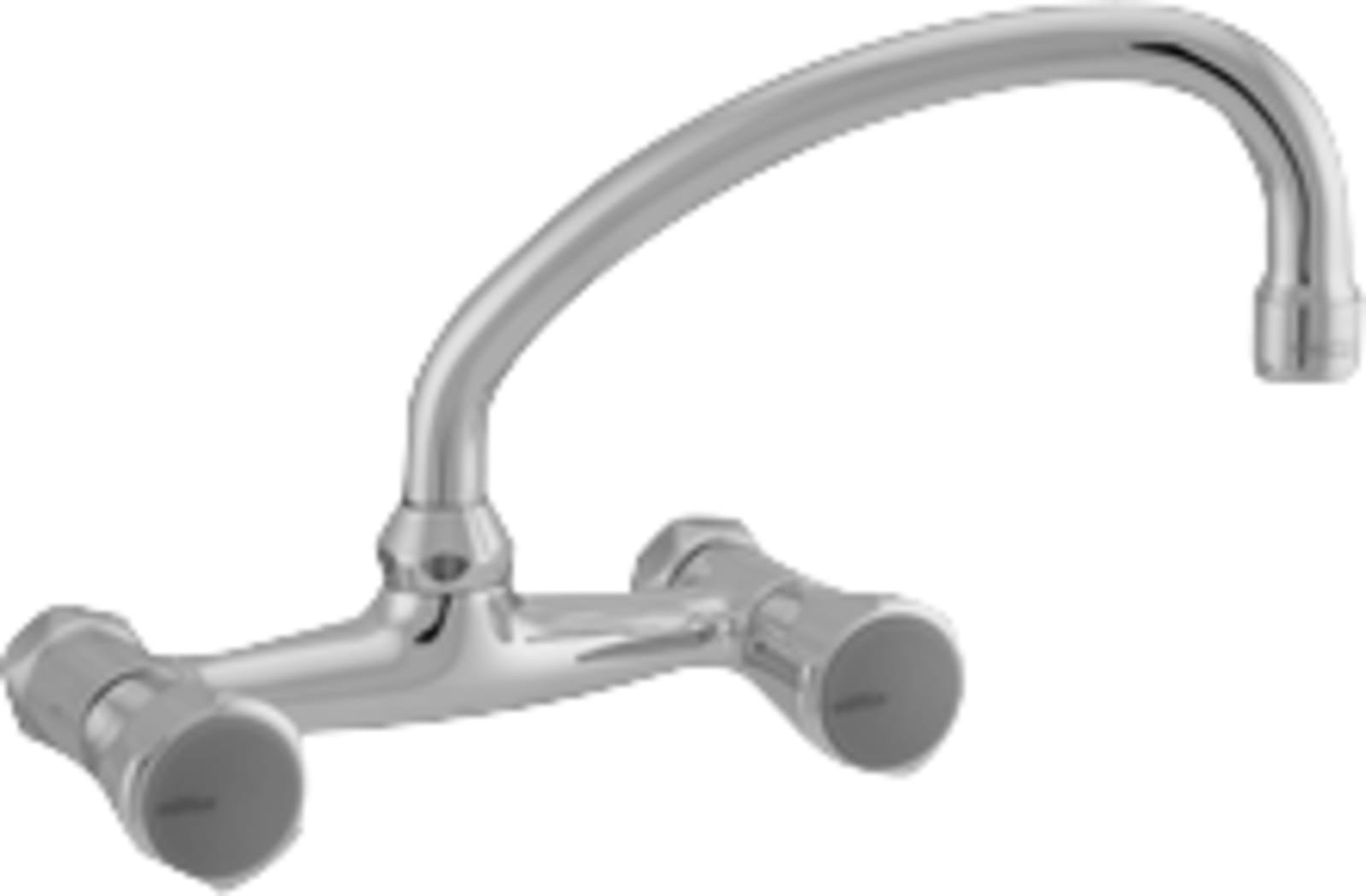Venlo Nimbus II Messing tweegreeps wand keukenmengkraan, chroom