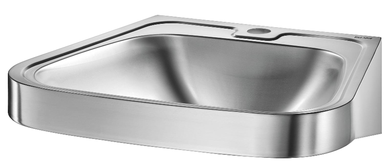 FRAJU wastafel kraangat Ø35 midden z.overloop RVS 304 mat