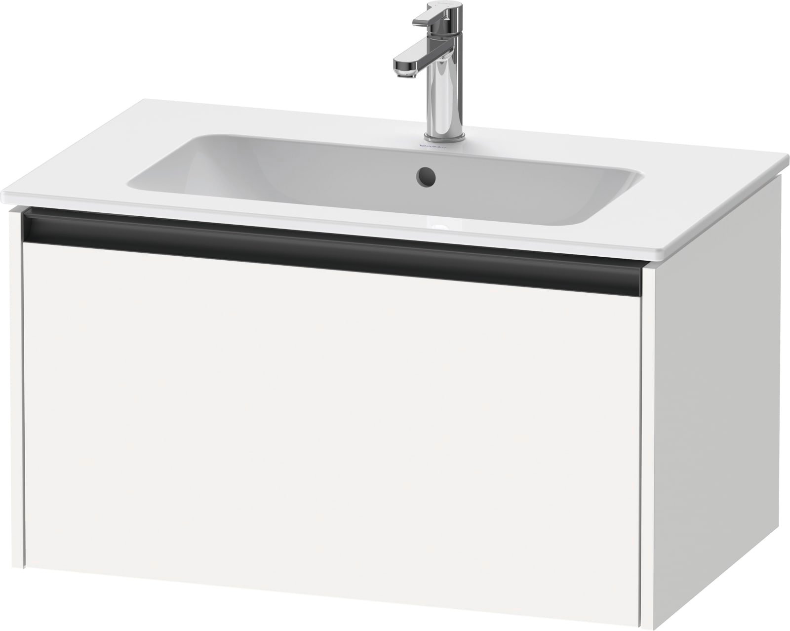 Duravit Ketho.2 Wastafelonderbouw hangend, Wit Mat, rechthoekig, aantal grote lades: 1 – K25063018180000