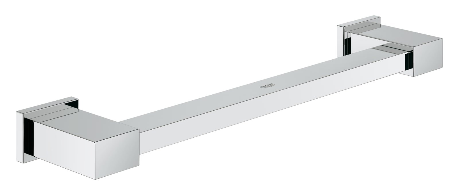 Grohe Essentials Cube, Handgreep, rechthoekig, wand, 1x stang, 2-gats, 340mm functioneel, metaal, chroom