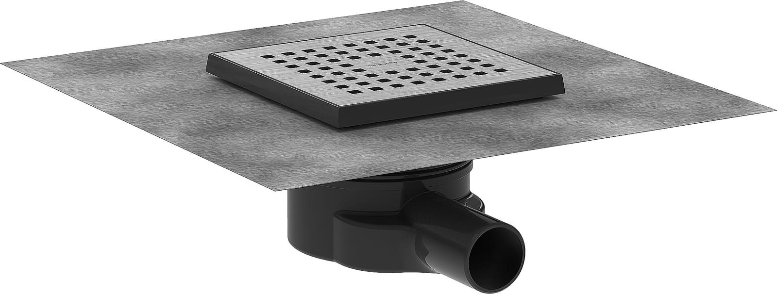 Hansgrohe RainDrain Point compl.set puntafvoer 150/150 Brushed Stainless Steel