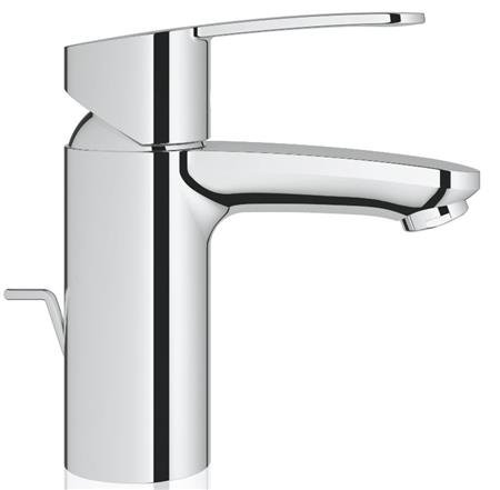 Grohe Eurostyle Cosmopolitan, Wastafelmengkraan, S-size, ES, trekwaste, eengreeps, 1-gats, 157mm hoogte, 102mm uitloop, vast, chroom thumbnail 2