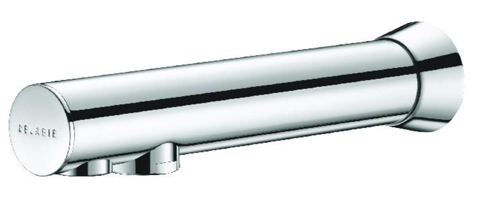 Delabie Binoptic elektronische wastafelkraan M3/8" TC 190 uitloop L.205, stroomtoevoer via netspanning met transfo, chroom
