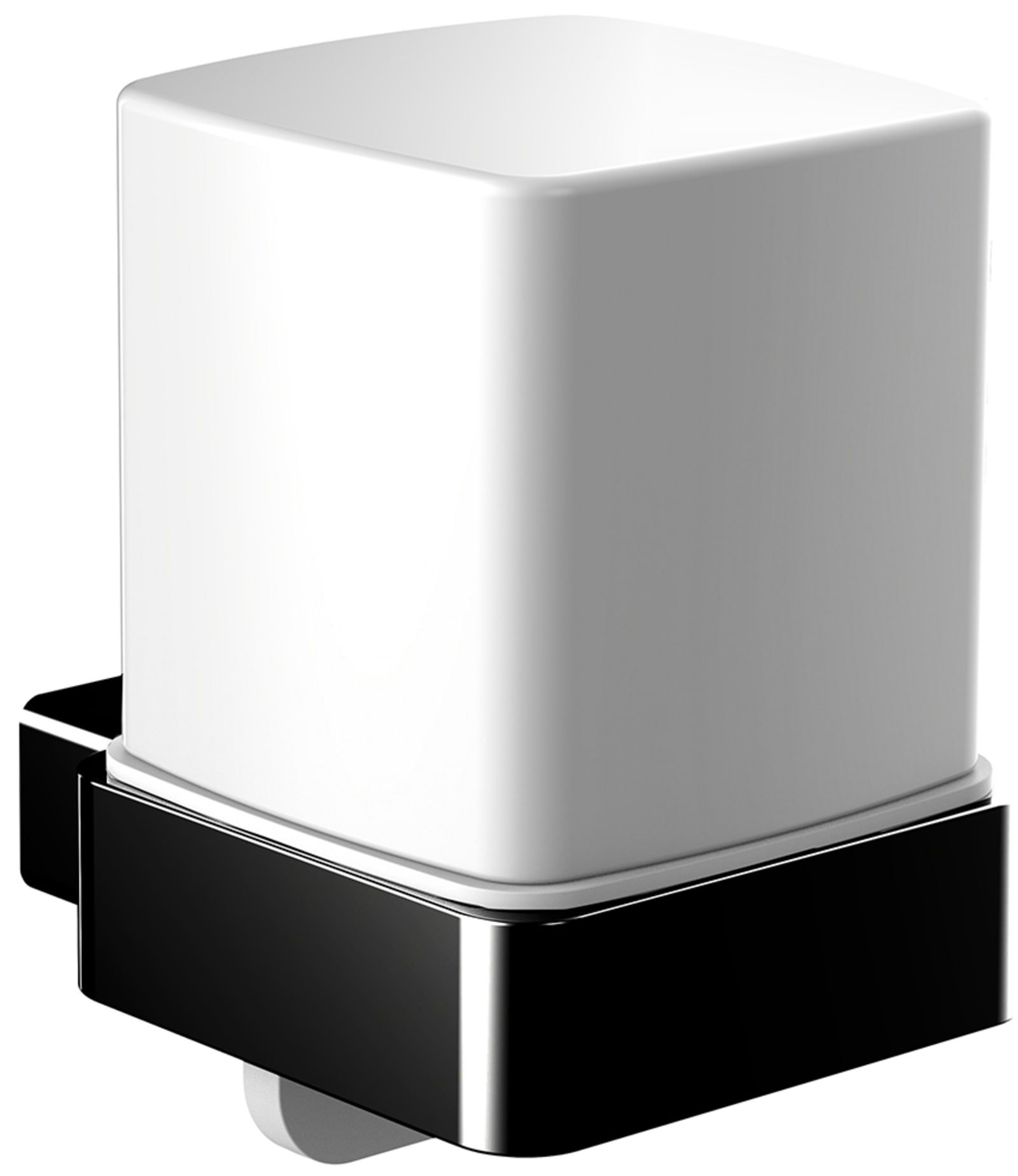 Emco Loft zeepdispenser m/bedieningshendel stolpbeker gesatineerd mat zwart
