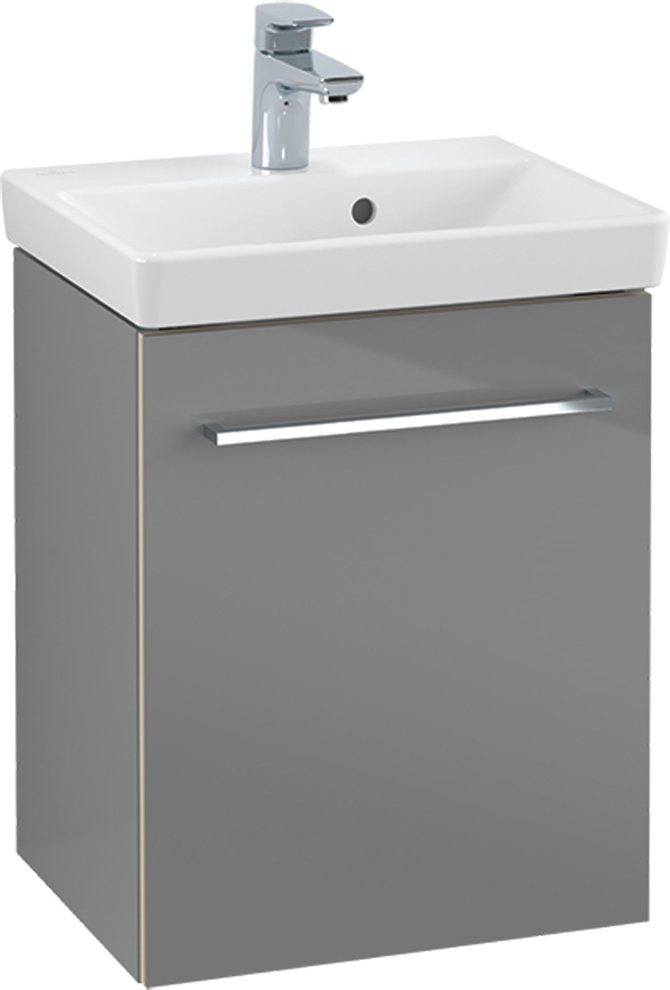 Villeroy & Boch Avento wastafelonderkast 1x deur, scharnier links, wandhangend, hoekig, 430x514x352mm, oak kansas