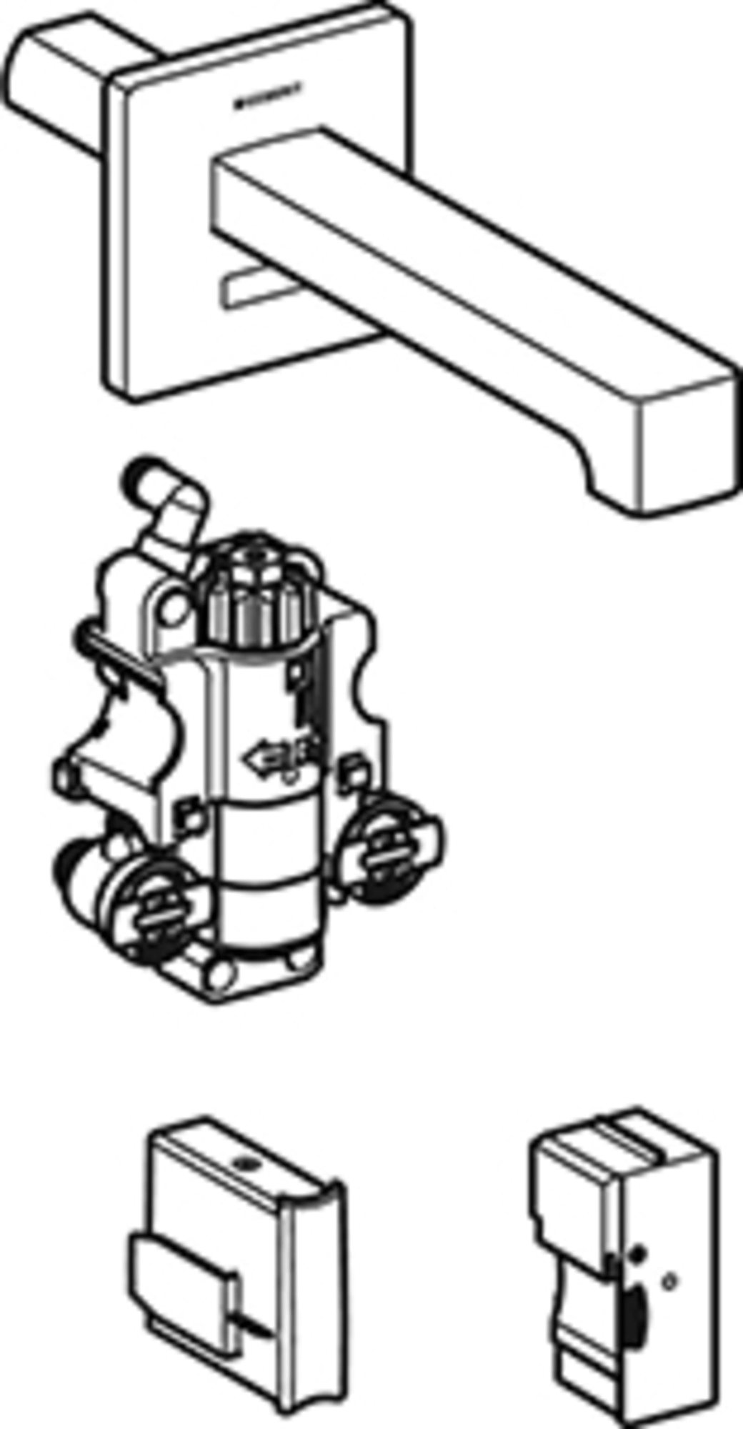 Geberit Brenta wst wandthermost.kr,netv.inb-functiebox:matzwart,L=17cm