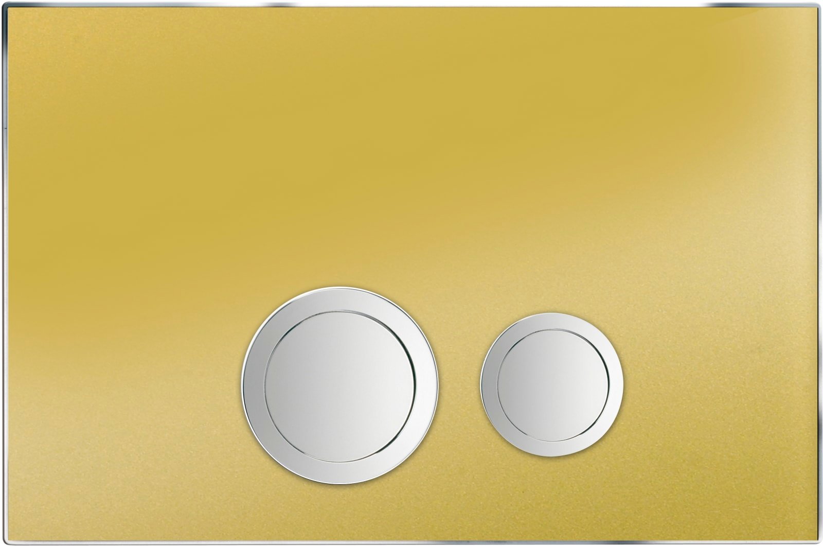 Rezi bedieningspaneel Design Glas, Goud Staal/metallic, met druktoetsen in verchroomd messing