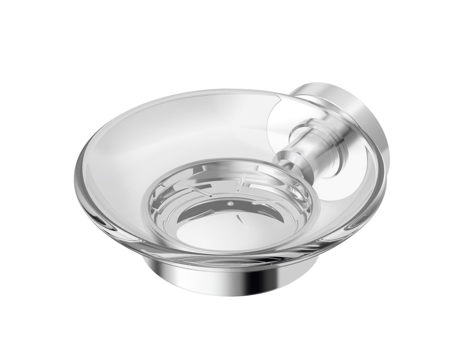 Ideal Standard IOM, Zeephouder, wand, 114mm breedte, glas, chroom/glas