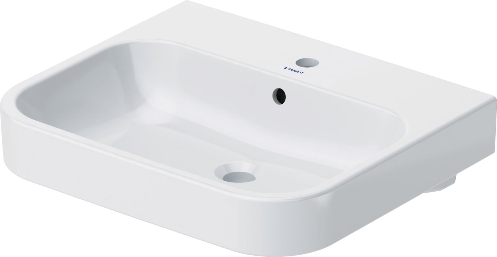 Duravit Happy D.2 Wastafel 600 mm Wit Hoogglans, kraanvlak, aantal kraangaten per wasplaats: 1, overloop – 2318600000