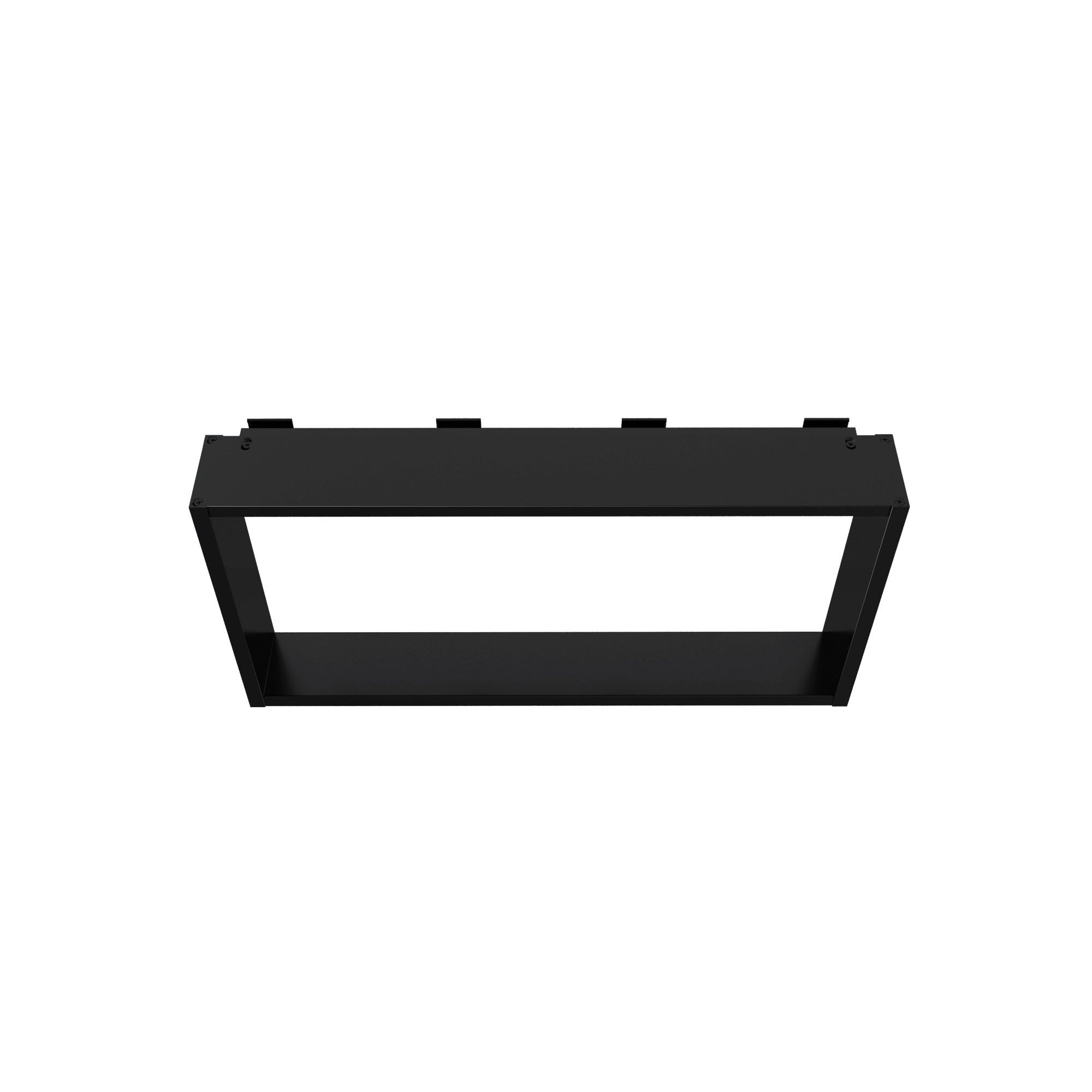 OPBOUWNIS VOOR DOUCHEWAND - 4 HANDDOEKHAKEN - ALUMINIUM - 60X30X8 CM - MAT ZWART