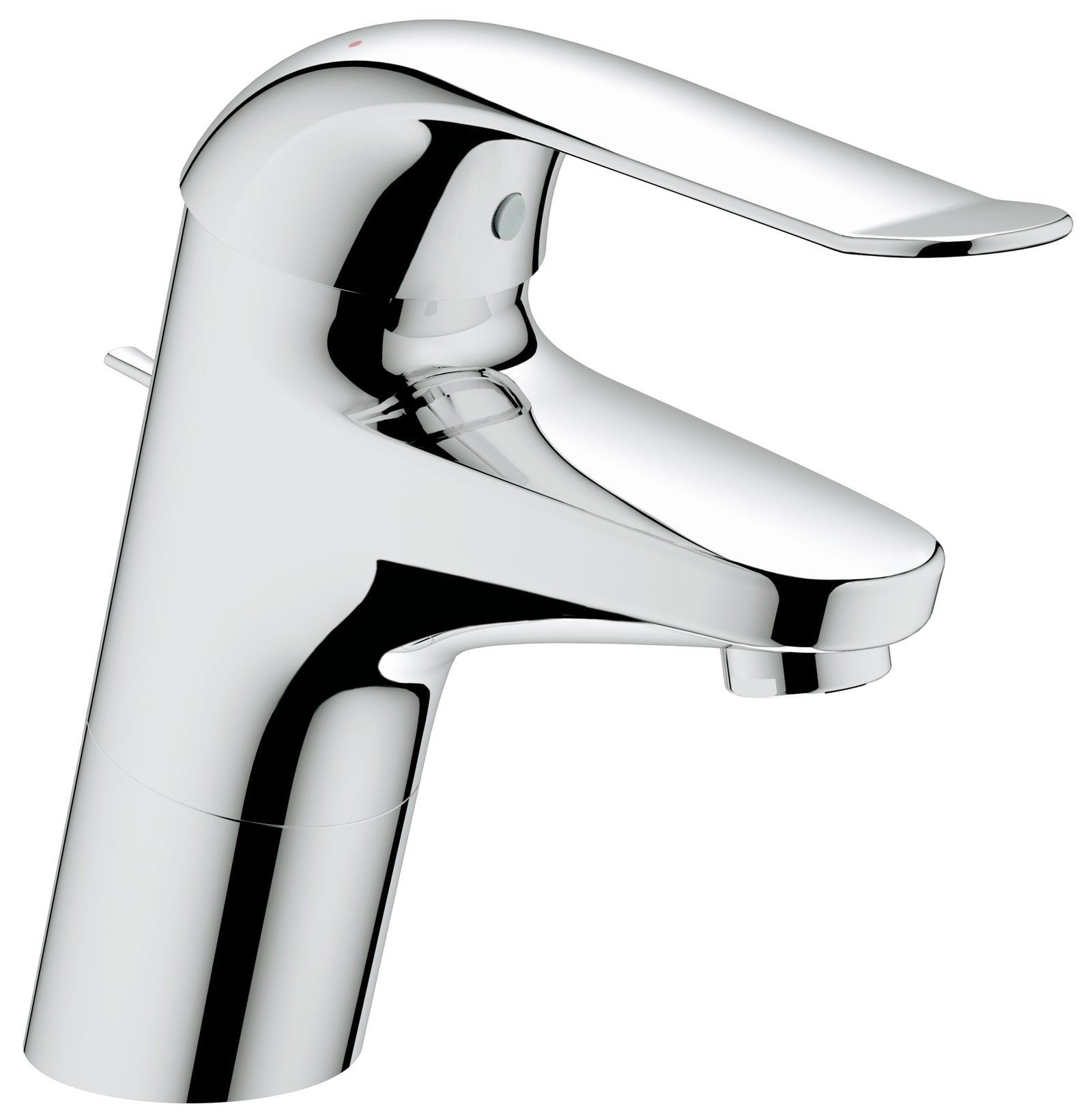 Grohe Eurosmart Care, Wastafelmengkraan, trekwaste, eengreeps, 1-gats, 172mm hoogte, glad, 129mm uitloop hoog, vast, chroom thumbnail 2