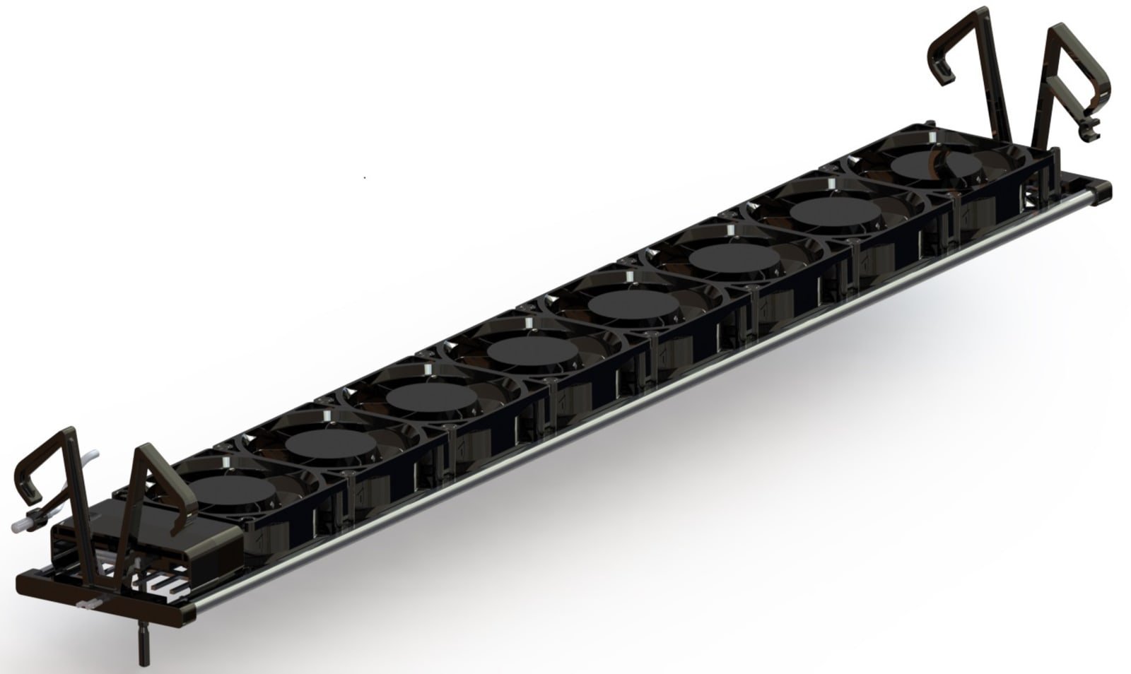 Thermrad QuattroBoost ventilatorset (1 segment) voor Thermrad C4, type 22 en 33, lengte 50cm. Incl adapter+kabel 150cm, wit.