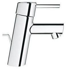 Grohe Concetto, Wastafelmengkraan, S-size, ES, trekwaste, eengreeps, 1-gats, 155mm hoogte, 101mm uitloop, vast, chroom thumbnail 2