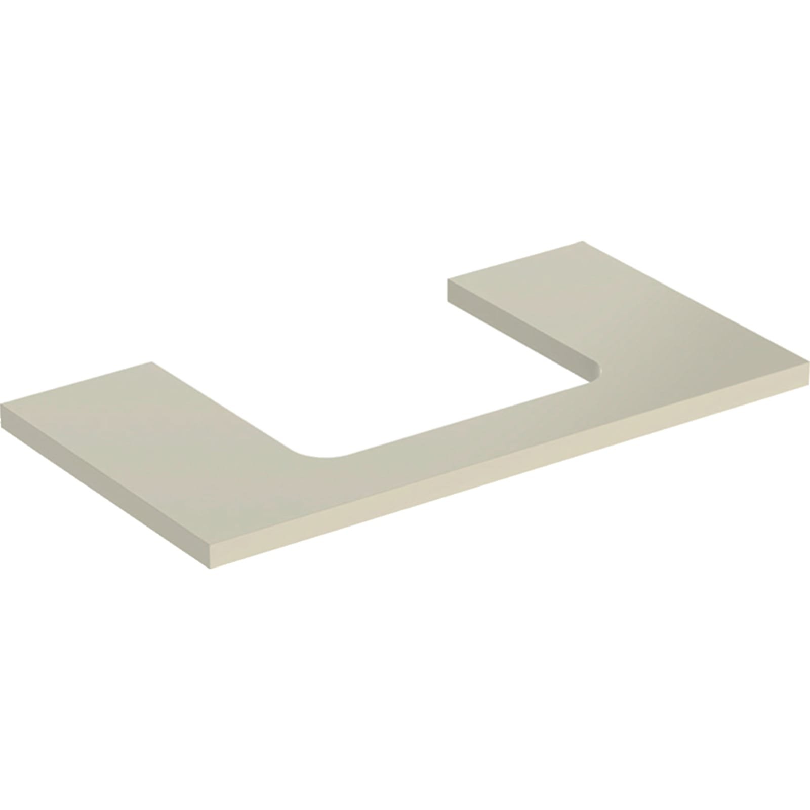 Geberit ONE wastafelblad voor opzetwastafel midden 90cm zandgrijs hoogglans