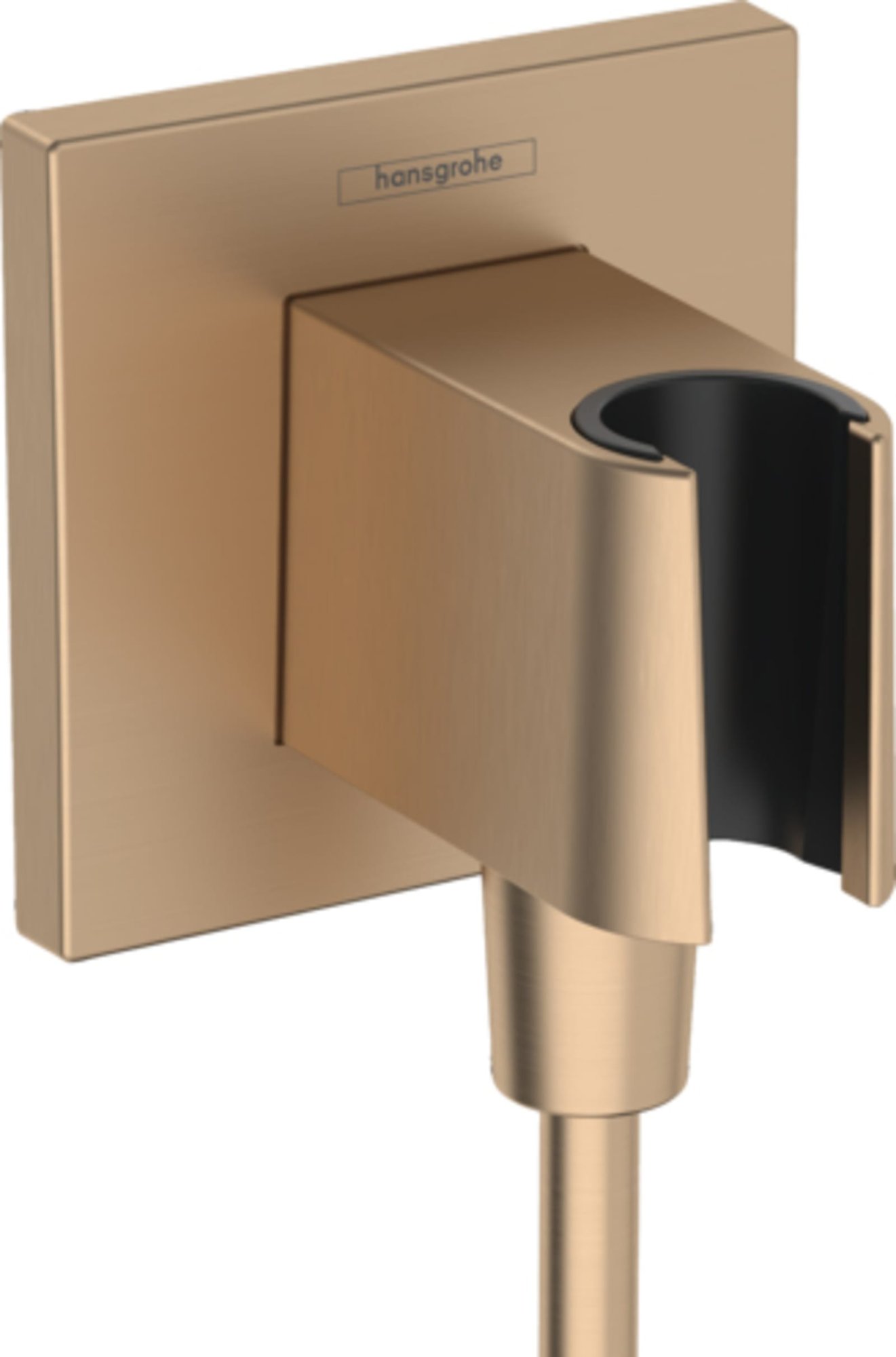 Hansgrohe Fixfit Porter E handdouchehouder incl. muuraansluitbocht, geborsteld brons