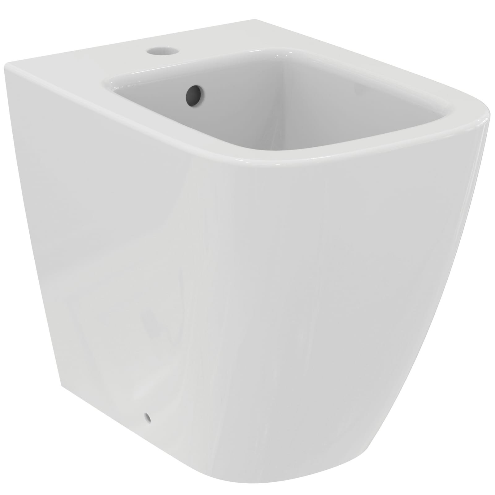I.LIFE S | STAAND BIDET 355X480X400 MM GLANZEND WIT, 1 KG, MET OVERL