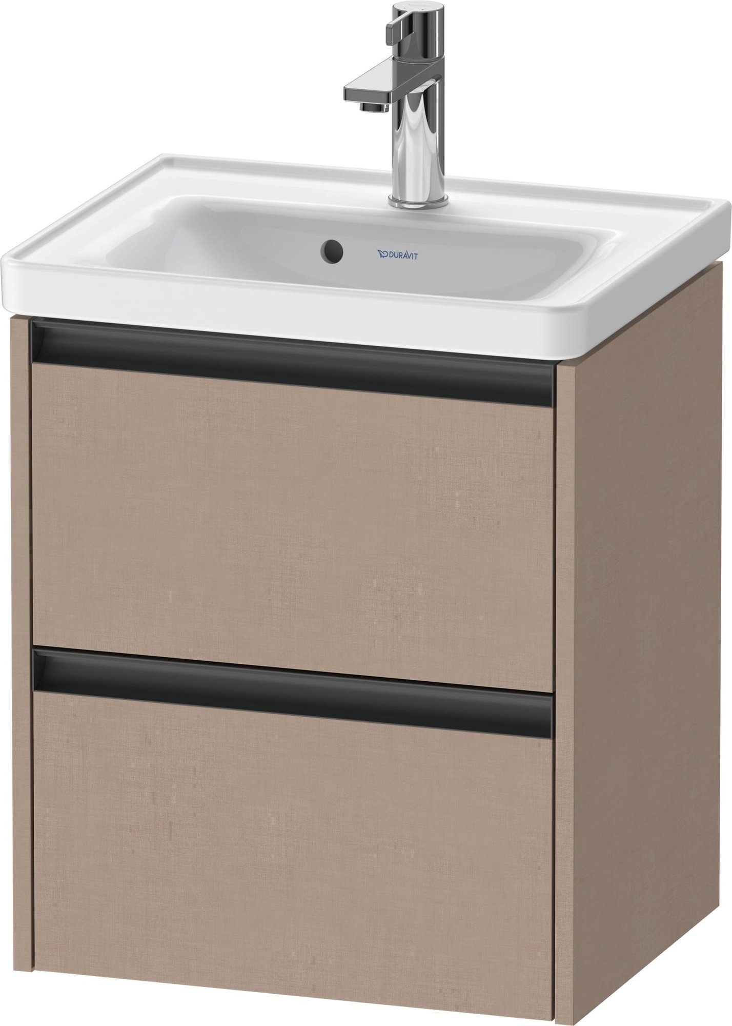 Duravit Ketho.2 Wastafelonderbouw hangend, Linnen Mat, rechthoekig, aantal kleine lades: 2 – K25280075750000