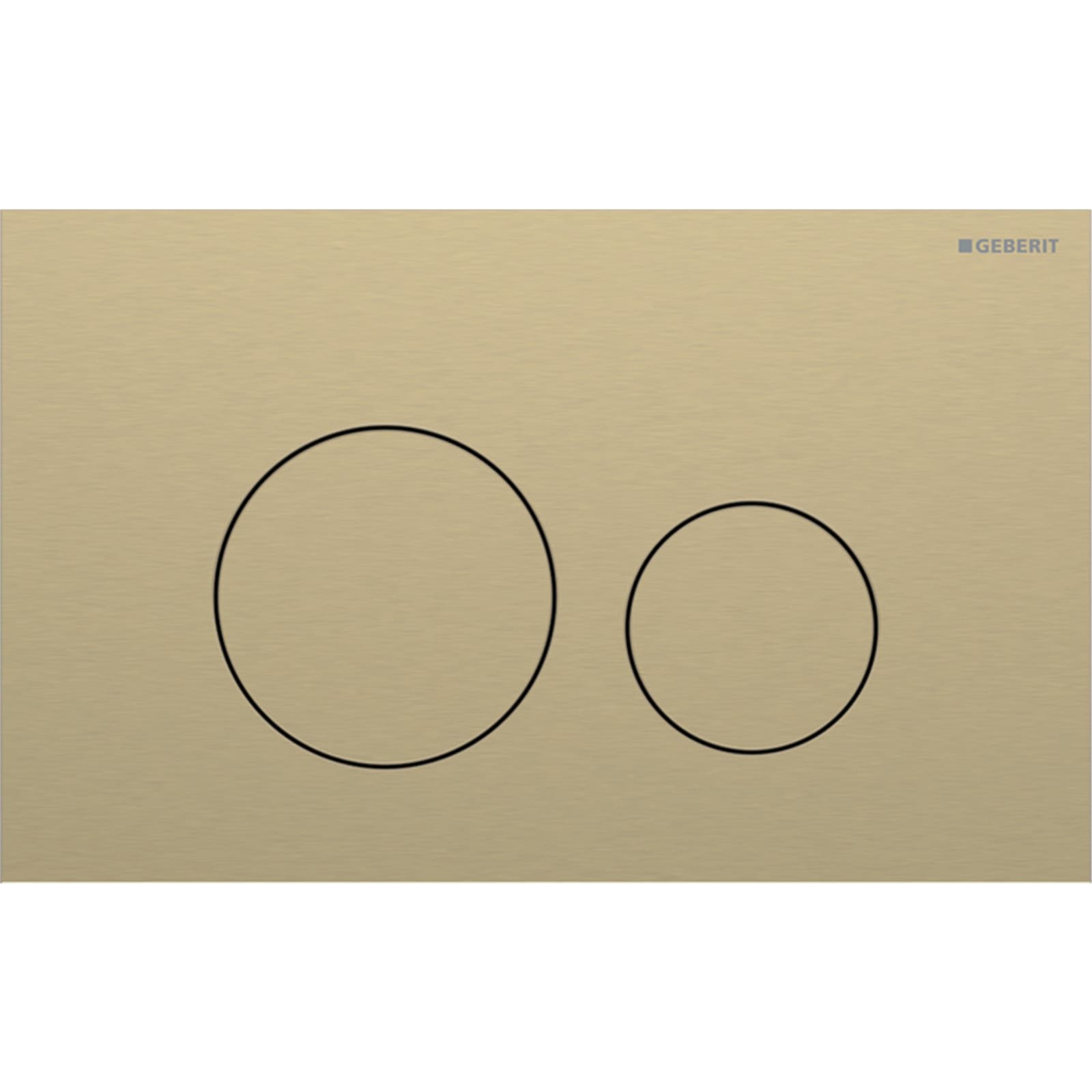 Geberit Sigma40 bedieningsplaat 2-toets spoeling, square, messing (1200825550)