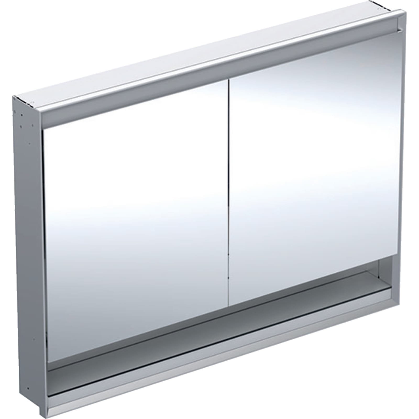 Geberit ONE inbouw spiegelkast met nis met twee deuren 120x90cm ComfortLight aluminium