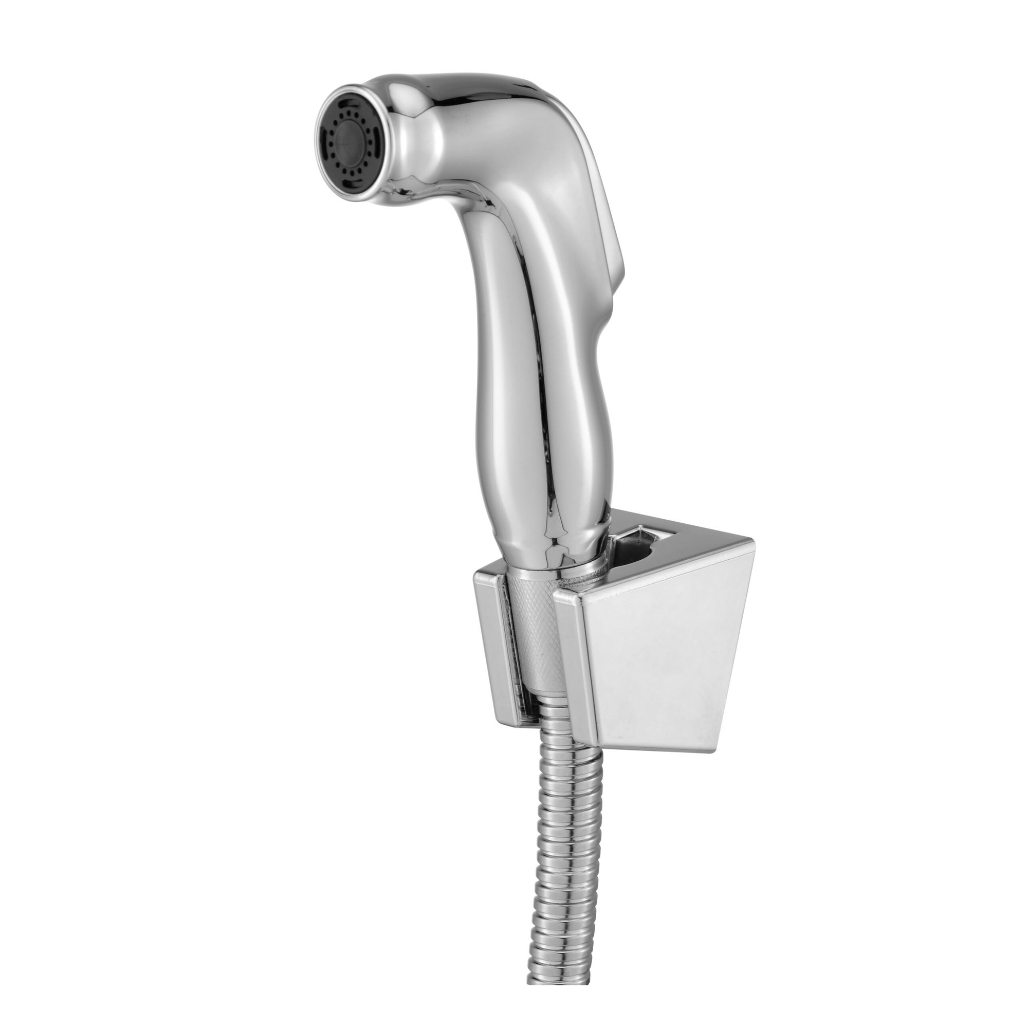 ALONI BIDETHANDDOUCHE - ABS - MET HOUDER EN METALEN DOUCHESLANG - CHROOM