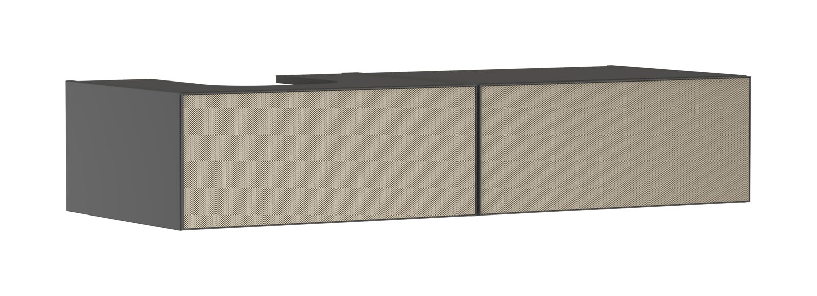 Hansgrohe Xevolos E meubel 1370x550, 2la, SMG cons opb wastafel gesl li, front PTB